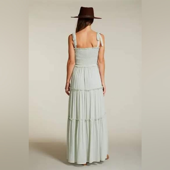 Mint Smocked Maxi - Picture 3 of 6